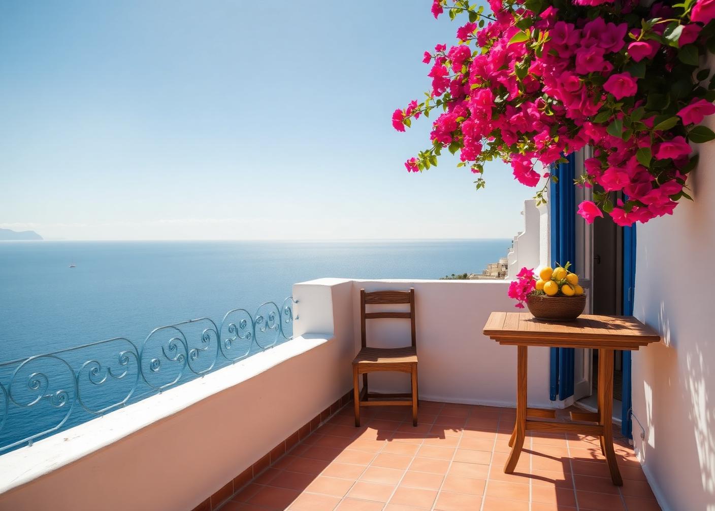 Calabrian terrace with a sea view